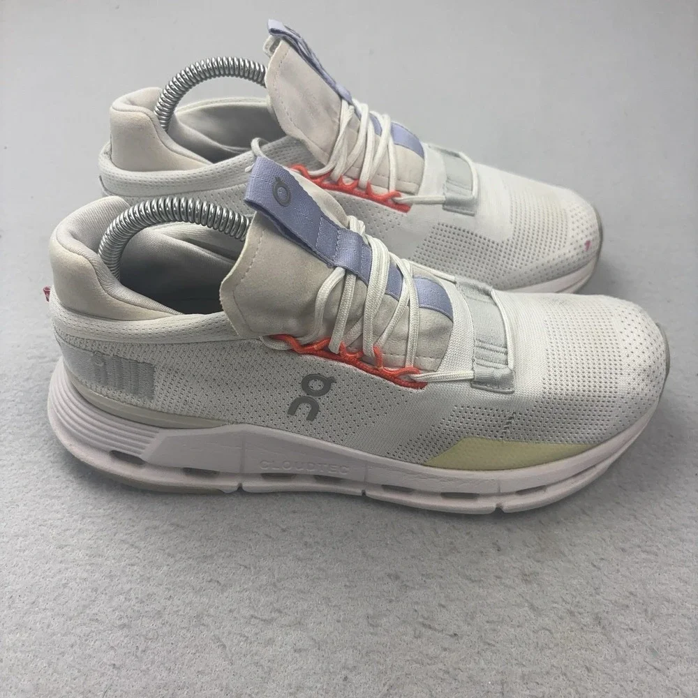 On Cloudnova Shoes Womens Size 9 White CloudTec Running Sneakers Mesh Athletic